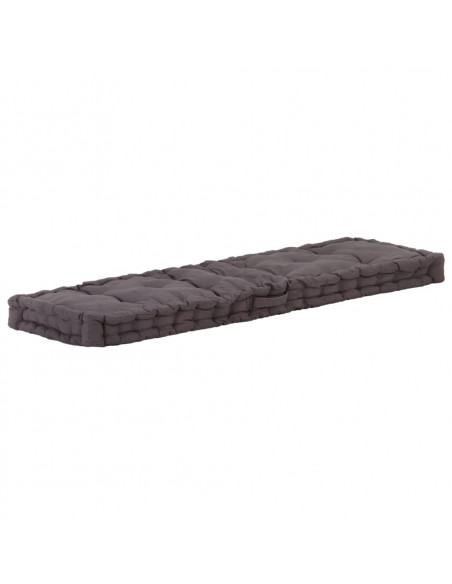 Cuscino per Pallet e Pavimento in Cotone 120x40x7 cm Antracite
