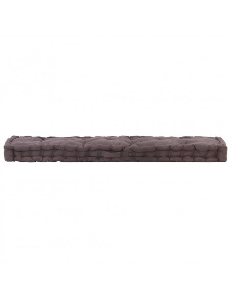 Cuscino per Pallet e Pavimento in Cotone 120x40x7 cm Antracite