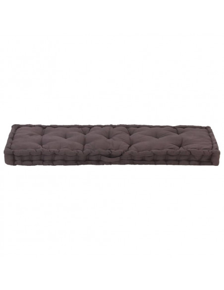 Cuscino per Pallet e Pavimento in Cotone 120x40x7 cm Antracite