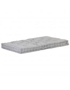 Cuscino per Pallet e Pavimento in Cotone 120x80x10 cm Grigio 2