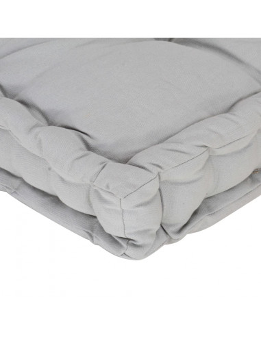 Cuscino per Pallet e Pavimento in Cotone 120x80x10 cm Grigio