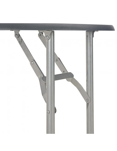 Set Tavolo e Sedie Pieghevoli con Scaffale 3pz MDF Acciaio Nero