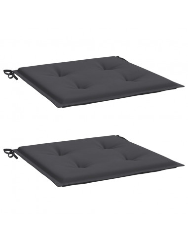 Cuscini per Sedia 2 pz Antracite 40x40x3 cm in Tessuto Oxford