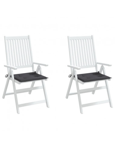 Cuscini per Sedia 2 pz Antracite 40x40x3 cm in Tessuto Oxford