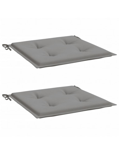 Cuscini per Sedia 2 pz Grigi 40x40x3 cm in Tessuto Oxford