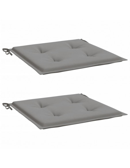Cuscini per Sedia 2 pz Grigi 40x40x3 cm in Tessuto Oxford