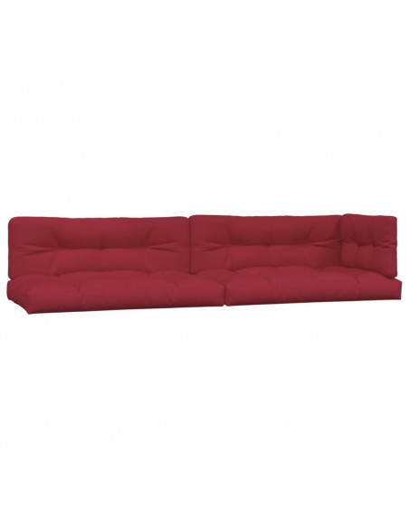 Cuscini per Pallet 5 pz Rosso Vino in Tessuto