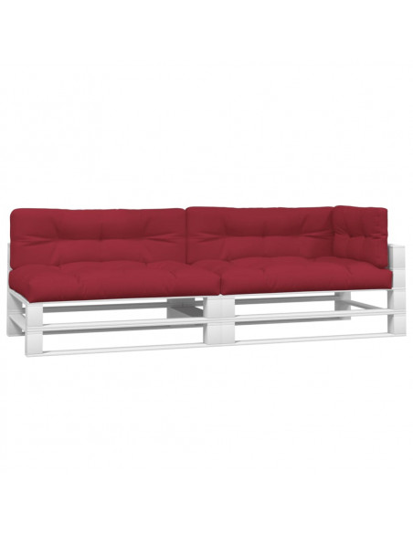 Cuscini per Pallet 5 pz Rosso Vino in Tessuto