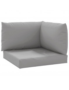 Cuscini per Pallet 3 pz Grigi in Tessuto Oxford 2