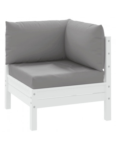 Cuscini per Pallet 3 pz Grigi in Tessuto Oxford