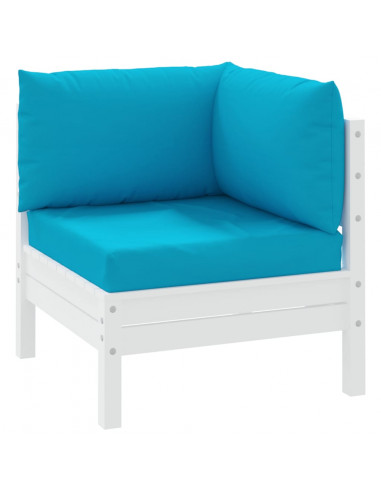 Cuscini per Pallet 3 pz Azzurro in Tessuto Oxford