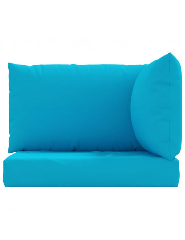 Cuscini per Pallet 3 pz Azzurro in Tessuto Oxford