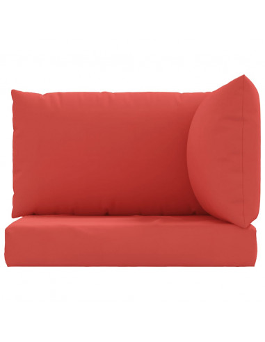 Cuscini per Pallet 3 pz Rossi in Tessuto Oxford