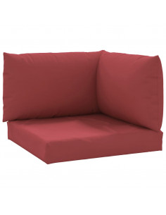 Cuscini per Pallet 3 pz Rosso Vino in Tessuto Oxford 2