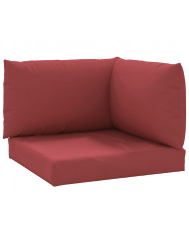 Cuscini per Pallet 3 pz Rosso Vino in Tessuto Oxford