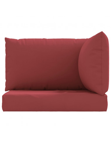 Cuscini per Pallet 3 pz Rosso Vino in Tessuto Oxford