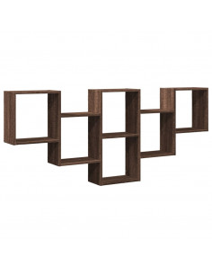 Mensola a Muro Rovere Marrone 159x18x66 cm in Truciolato 2