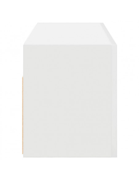 Mobile da Bagno a Parete Bianco 80x25x30cm in Legno Multistrato