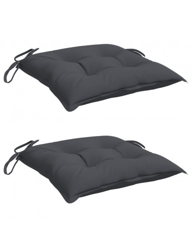Cuscini per Sedia 2 pz Antracite 40x40x7 cm in Tessuto Oxford