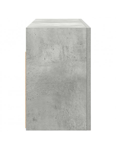 Mobile da Bagno a Parete Grigio Cemento 80x25x40 cm Truciolato