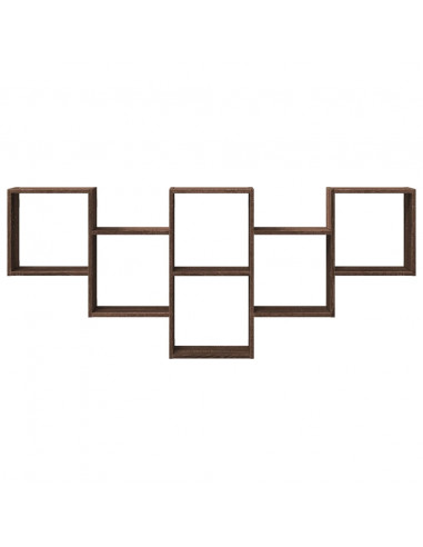 Mensola a Muro Rovere Marrone 159x18x66 cm in Truciolato