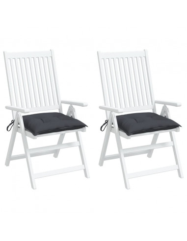 Cuscini per Sedia 2 pz Antracite 40x40x7 cm in Tessuto Oxford