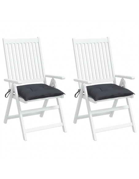 Cuscini per Sedia 2 pz Antracite 40x40x7 cm in Tessuto Oxford