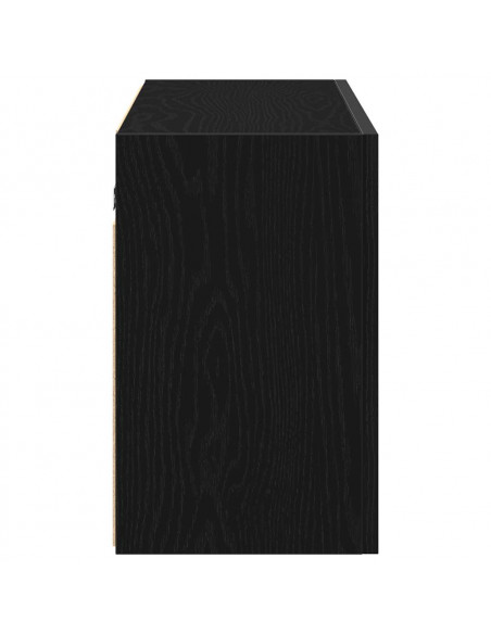 Mobile da Bagno a Parete Nero 100x25x40 cm in Truciolato