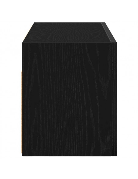 Mobile da Bagno a Parete Nero 60x25x30 cm in Legno Multistrato