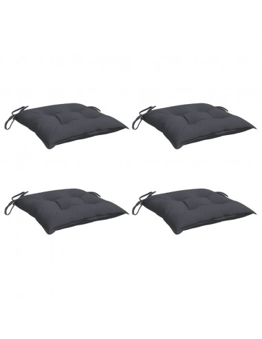 Cuscini per Sedia 4 pz Antracite 40x40x7 cm in Tessuto Oxford