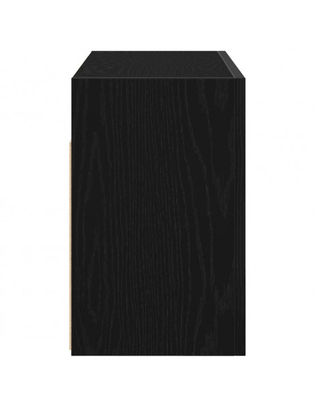 Mobile da Bagno a Parete Nero 60x25x40 cm in Legno Multistrato