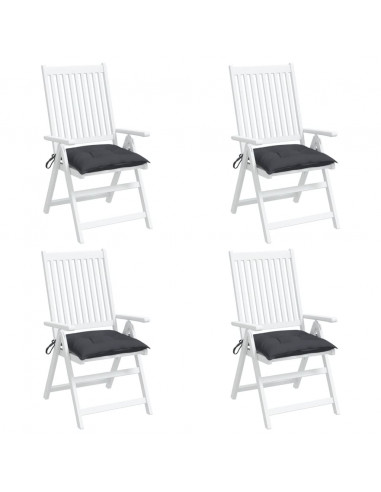 Cuscini per Sedia 4 pz Antracite 40x40x7 cm in Tessuto Oxford