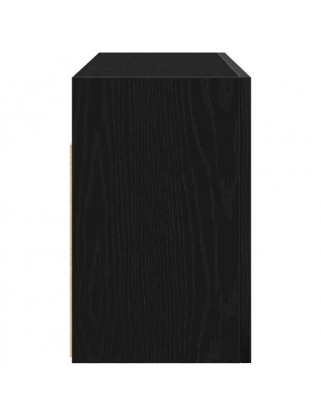 Mobile da Bagno a Parete Nero 80x25x40 cm in Truciolato