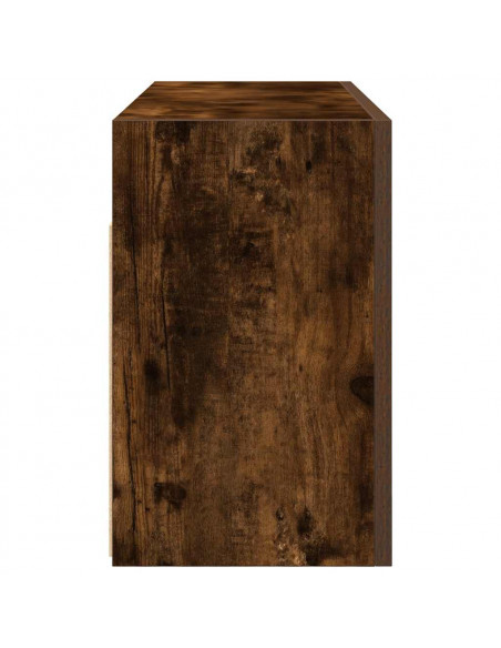 Mobile da Bagno a Parete Rovere Fumo 80x25x40 cm in Truciolato