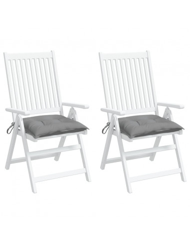 Cuscini per Sedia 2 pz Grigi 40x40x7 cm in Tessuto Oxford