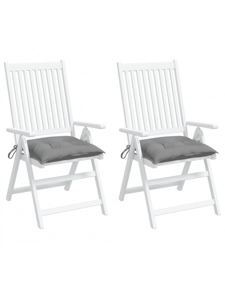 Cuscini per Sedia 2 pz Grigi 40x40x7 cm in Tessuto Oxford