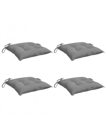 Cuscini per Sedia 4 pz Grigi 40x40x7 cm in Tessuto Oxford