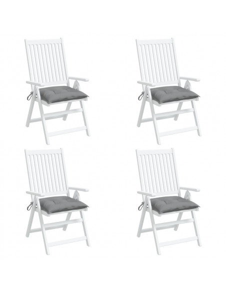 Cuscini per Sedia 4 pz Grigi 40x40x7 cm in Tessuto Oxford
