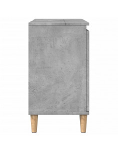 Mobile Lavabo Grigio Cemento 58x33x60 cm in Legno Multistrato