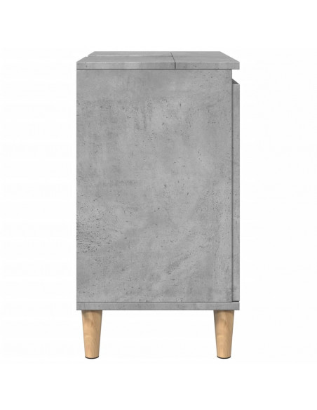 Mobile Lavabo Grigio Cemento 58x33x60 cm in Legno Multistrato