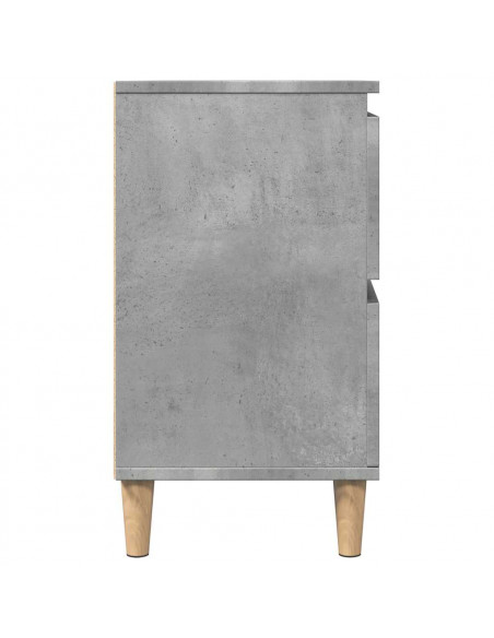 Mobile Lavabo Grigio Cemento 80x33x60 cm in Legno Multistrato