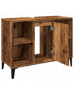 Mobile Lavabo Legno Antico 80x33x60 cm in Legno Multistrato