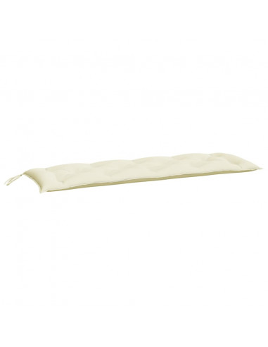 Cuscino per Panca Bianco Crema 150x50x7 cm in Tessuto Oxford