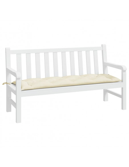 Cuscino per Panca Bianco Crema 150x50x7 cm in Tessuto Oxford