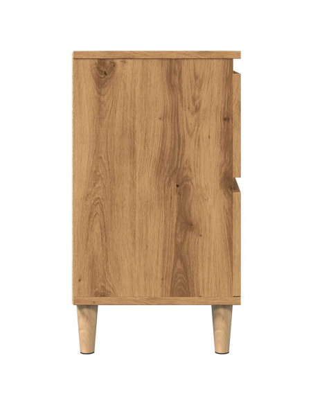 Mobile Lavabo Rovere Artigianale 80x33x60 cm Legno Multistrato