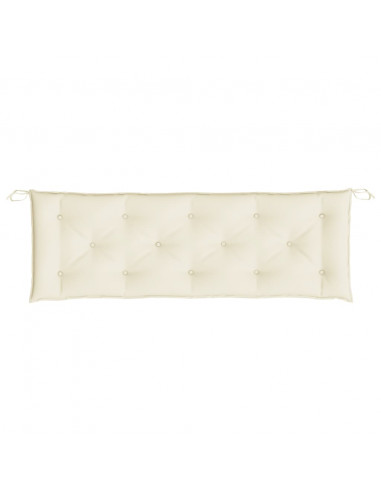 Cuscino per Panca Bianco Crema 150x50x7 cm in Tessuto Oxford