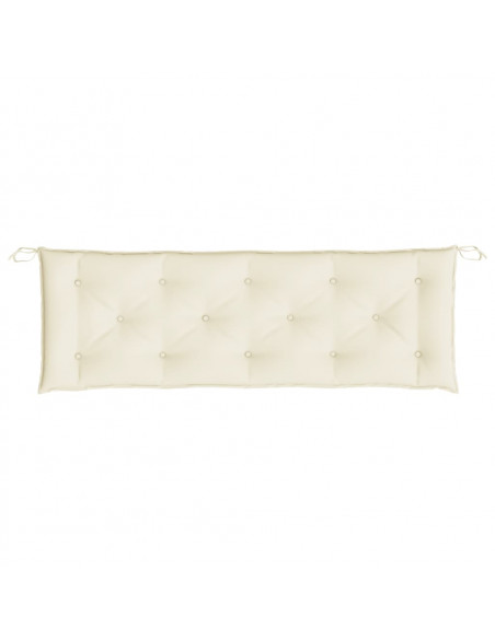 Cuscino per Panca Bianco Crema 150x50x7 cm in Tessuto Oxford