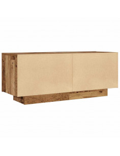 Mobile Porta TV con LED Legno Antico 100x35x40 cm Truciolato