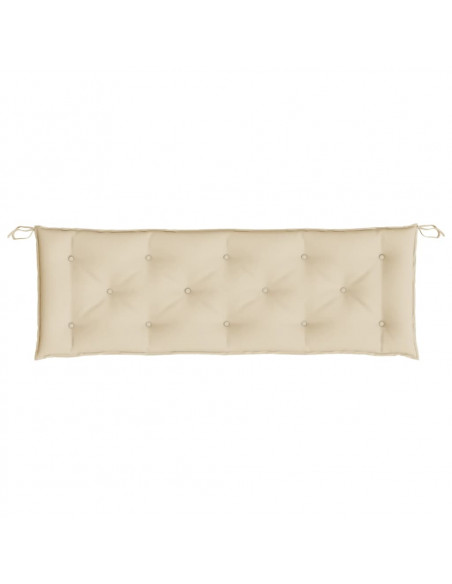 Cuscino per Panca Beige 150x50x7 cm in Tessuto Oxford
