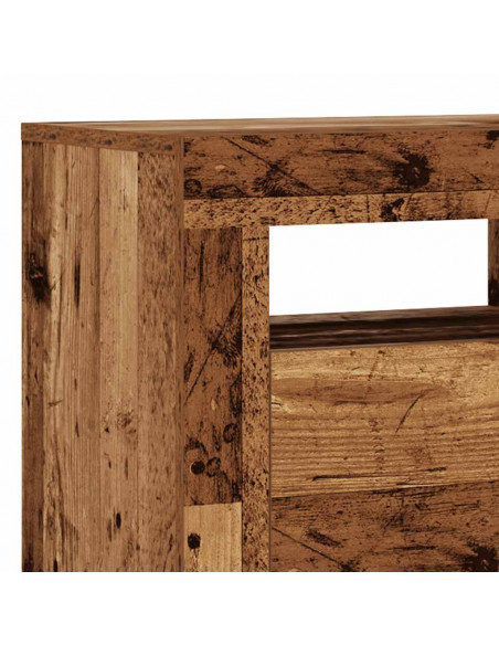 Mobile Porta TV con LED Legno Antico 90x35x40 cm Multistrato